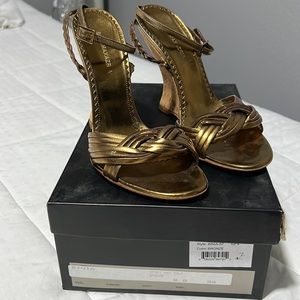 BCBG Max Azria Wedge Heels with Ankle Strap - size 38